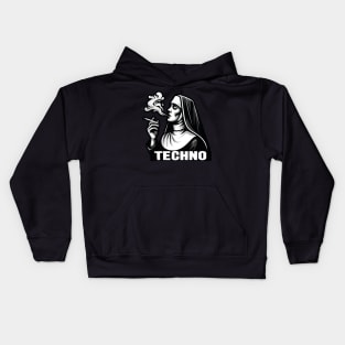 Renaissance Beats: Smoking Nun Techno Tee Kids Hoodie